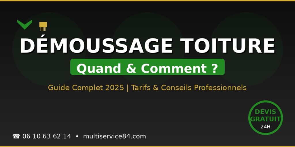 Démoussage Toiture : Quand et Comment ? Guide Complet 2025